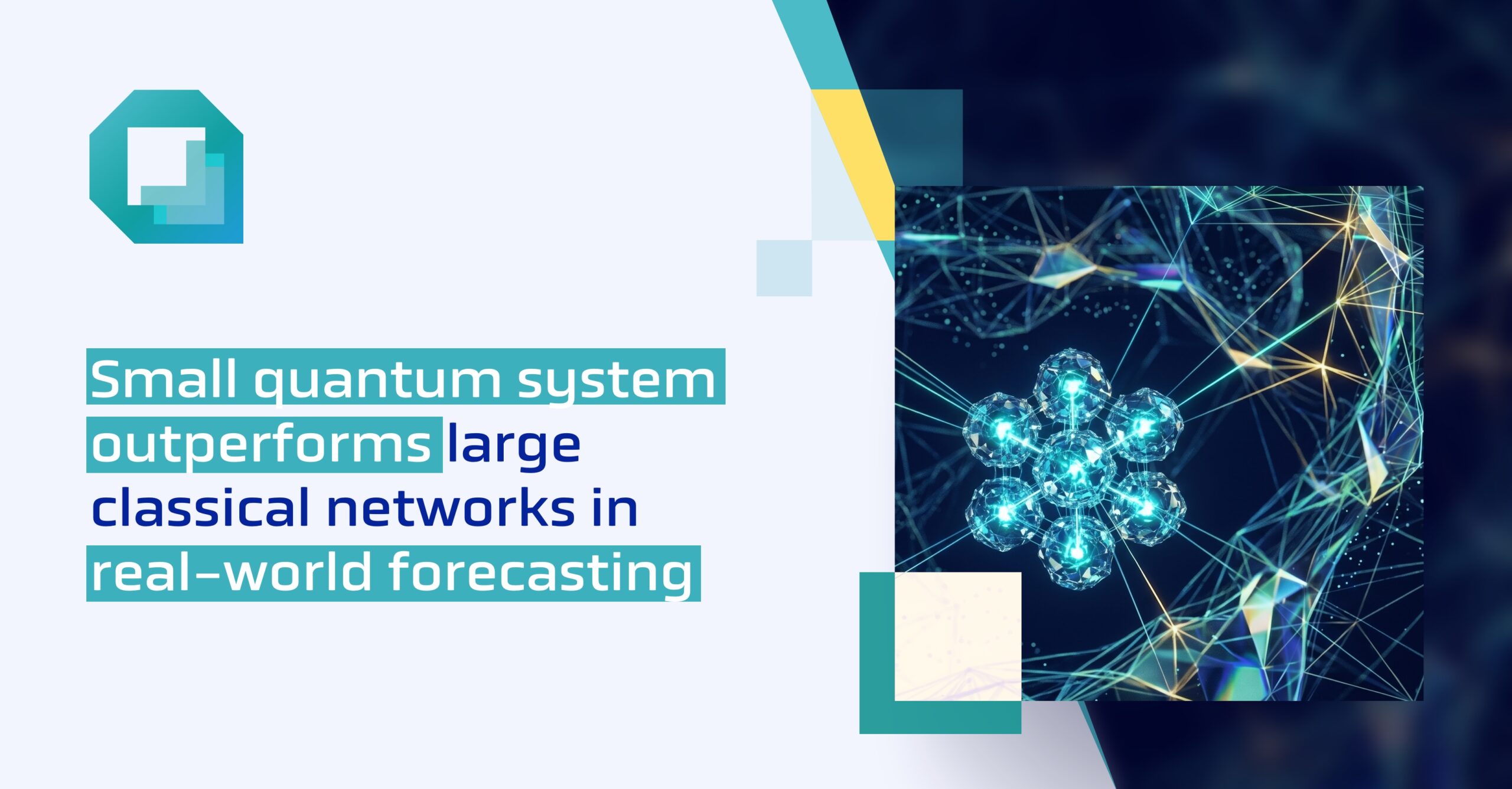 Small quantum system outperforms large classical networks in real-world forecasting